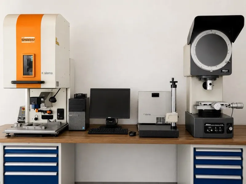Laserbeschriftungsanlage Big Smarky 200F und Messprojektor